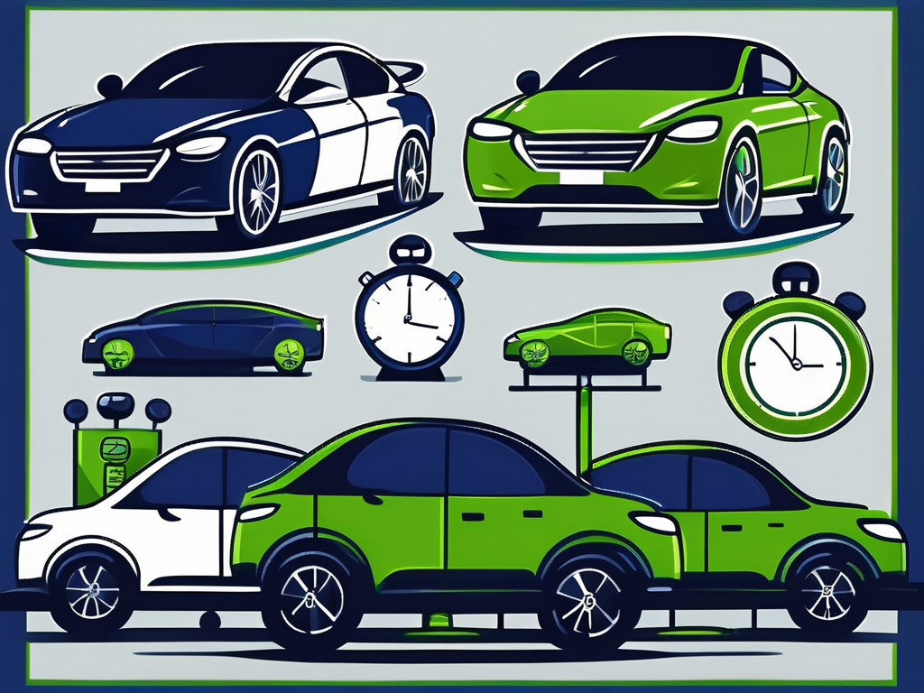 How to be Sure You're Presenting Auto Loan Terms That Are Right for Your Customers 1 A car dealership with various types of cars and a symbolic representation of loan terms like scales for balance