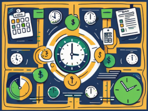 A calendar marked with various color-coded tasks