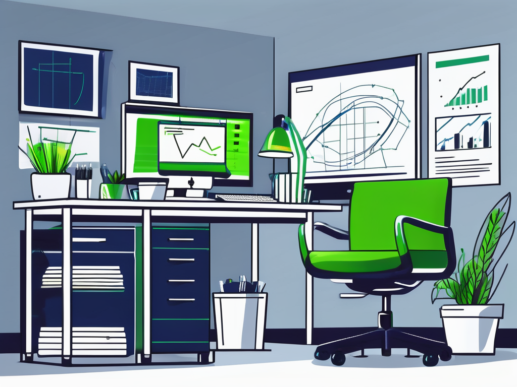 How to Make Sure Your BDC Manager is Set Up For Success 1 A well-organized office setting with a prominently placed manager's desk