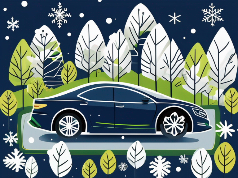 How to be a Good Car Salesman by Engaging Delivered Clients Year Round 1 A car dealership with different types of cars and seasonal elements (like snowflakes