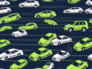 A chaotic car dealership floor plan with disorganized paperwork
