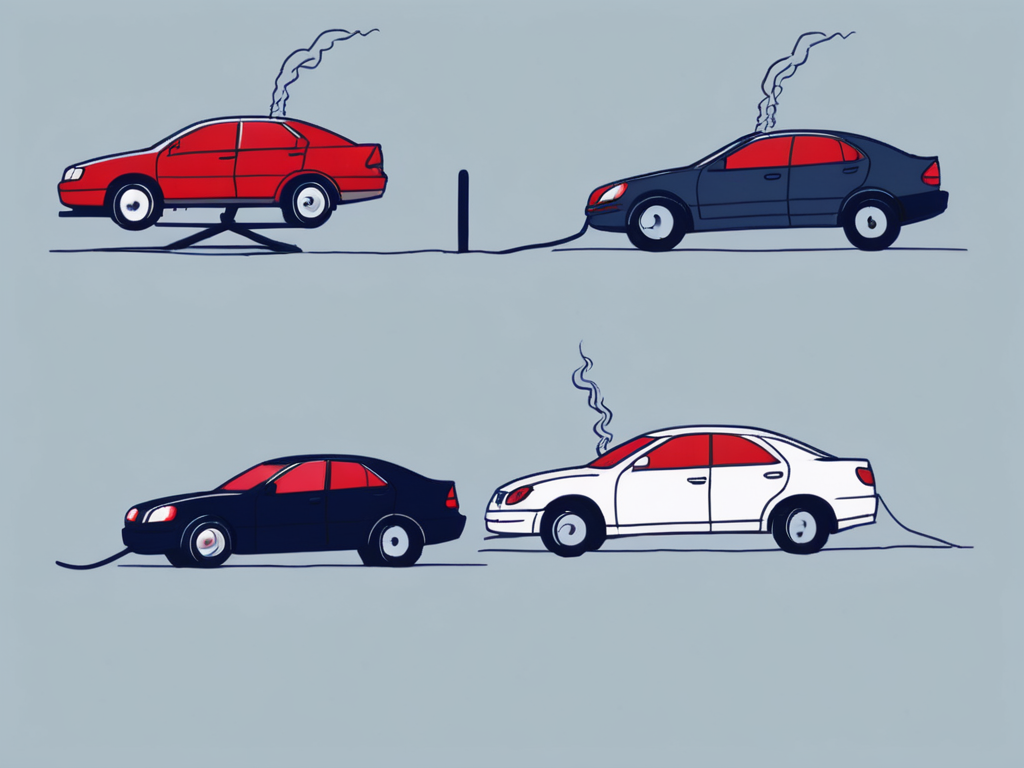 3 of the Worst Used Car Dealer Warranty Mistakes You Need to Dodge Now 1 Three used cars with visible defects such as a flat tire