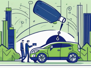 An email envelope being unlocked by a car key