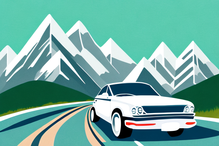 Automotive Marketing Strategies That Drive Results 5 A car driving on a winding road with a mountain range in the background