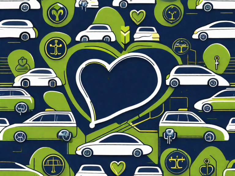 Beyond Transactions: Building Lasting Loyalty in Your Dealership 9 A car dealership with various symbolic elements like a heart
