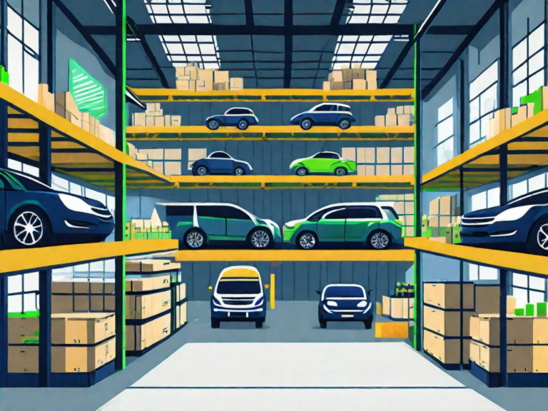The Benefits of Vehicle Inventory Management 8 A large warehouse filled with neatly organized rows of various types of vehicles