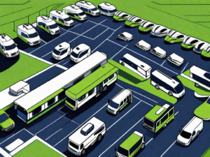 A well-organized recreation vehicle dealership lot