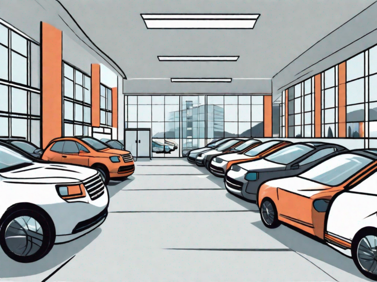 How to Manage a Small Car Dealership: Tips for Success 11 A small car dealership lot with various types of cars neatly arranged