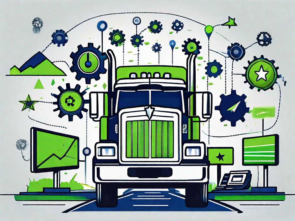 Truck Dealership CRM: A Roadmap to Customer Success 1 A truck dealership with a roadmap leading from it
