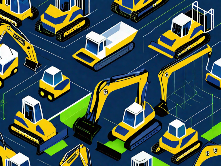 Heavy Equipment Dealer Software: 7 Tools to Optimize Your Operations 3 Various heavy equipment machinery like excavators