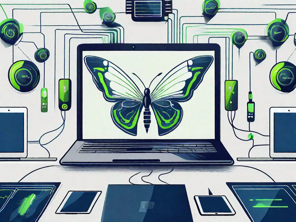 Used Auto Dealership Software: 5 Ways It Can Transform Your Business 1 A used auto dealership with various technology devices like computers and tablets