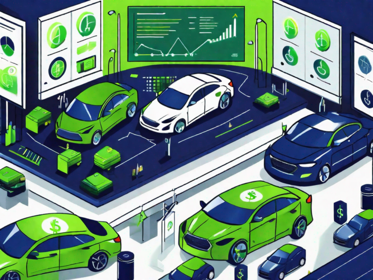 Accounting Software for Used Car Dealers: 5 Reasons to Invest Today 12 A used car dealership with a computer screen showing an accounting software interface