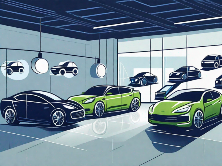 Harnessing the Power of SEO for Automotive Sales Managers 3 A car showroom with various types of cars